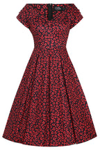 Lily Black & Red Cheetah Print Off Shoulder Dress