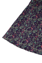Katherine Purple Bird Long Sleeved Dress