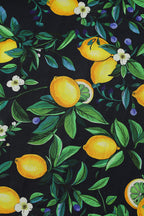 Ophelia Black Lemon Midi Dress