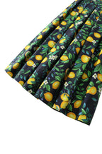Ophelia Black Lemon Midi Dress