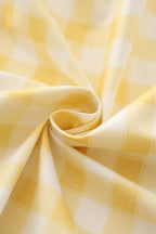 Amanda Yellow Gingham Swing Dress