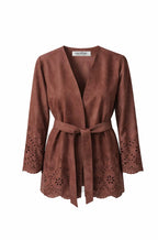 Valentina Floral Detail Jacket Brown