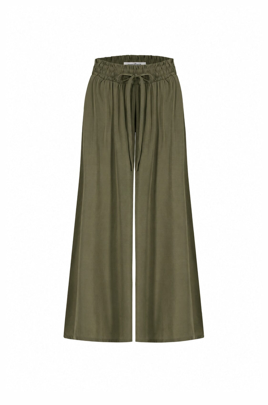 Vittoria Smocked Waist Wide Leg Pants Olive