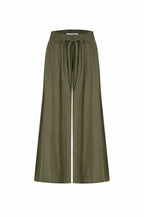Vittoria Smocked Waist Wide Leg Pants Olive