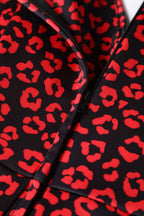 Lily Black & Red Cheetah Print Off Shoulder Dress