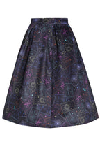 Aisley Tarot Card Black Midi Skirt