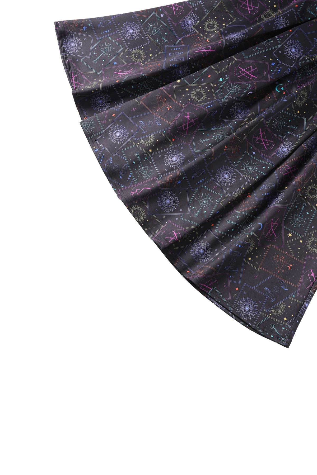 Aisley Tarot Card Black Midi Skirt