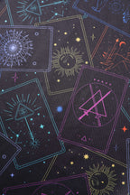 Aisley Tarot Card Black Midi Skirt