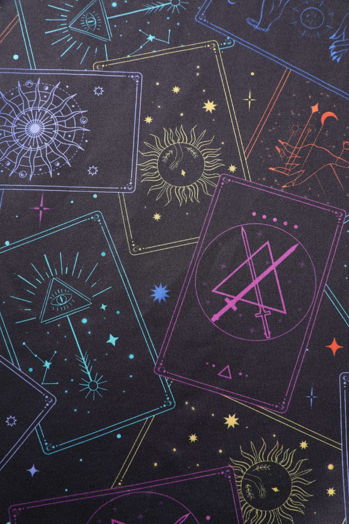 Aisley Tarot Card Black Midi Skirt