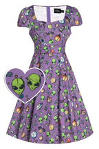 Claudia Purple Alien & UFO Space Dress
