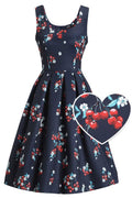 Amanda Cherry Navy Blue Flared Dress