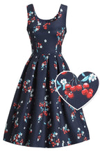 Amanda Cherry Navy Blue Flared Dress