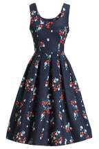 Amanda Cherry Navy Blue Flared Dress