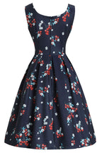 Amanda Cherry Navy Blue Flared Dress