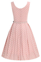 Amanda Polka Dot Flared Dress In Pink