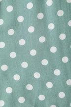 Amanda Polka Dot Flared Dress In Smoke Green