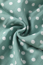 Amanda Polka Dot Flared Dress In Smoke Green