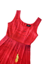 Amanda Red Sunset Flared Dress