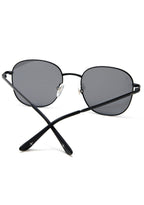 Dime Optics Avalon Sunglasses in matte black grey mirror — back view