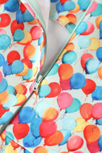 Amanda Balloon Sky Flared Dress