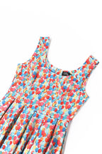 Amanda Balloon Sky Flared Dress