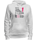 Being A Single Mother T-shirt & Apparel Hoodie White