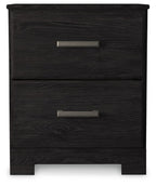 Belachime - Two Drawer Night Stand - Charcoal