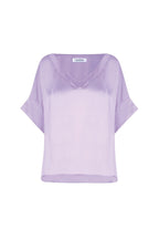 Bianca Short Sleeve Top Lavender with V Neck