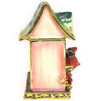 Birdhouse Jeweled Trinket Box Austrian Crystals,