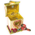 Birdhouse Jeweled Trinket Box Austrian Crystals,
