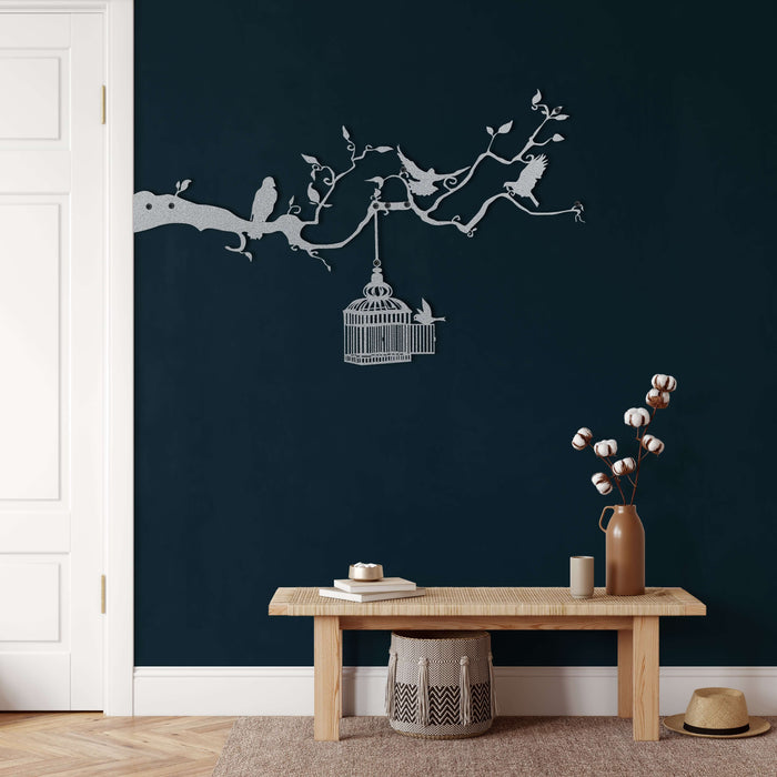 Birds and Cage Metal Wall Art - Decor available at Dekadron for $109.90