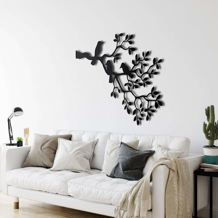 Birds on Branch Metal Wall Art - Decor available at Dekadron for $79.90