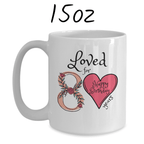 Birthday Gift, Custom 80th Birthday Mug: Loved for 80 years. Happy Birthday