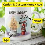 Birthday Gift, Fire Extinguisher Coffee Mug: Happy Birthday
