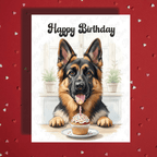 Birthday Greeting Card, German Shepherd Dog: Happy Birthday