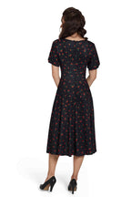 Julia Retro Black Cherry Tea Dress