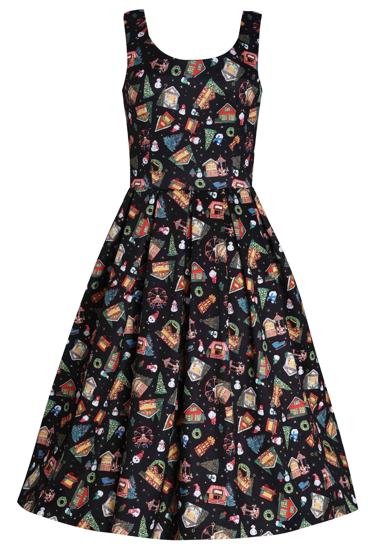 Amanda Christmas Fair Swing Dress