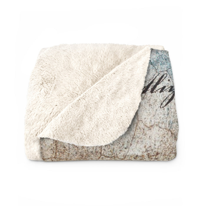 Book Lover Sherpa Blanket — "It's Not Hoarding If It's Books" Cozy Reading Throw