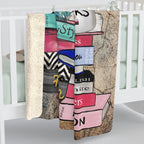Book Lover Sherpa Blanket — "It's Not Hoarding If It's Books" Cozy Reading Throw