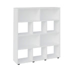 Bookcase Book 3466 Ten Niches  91*25*109Cm White  (Limited 3 Months Warranty)