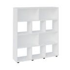 Bookcase Book 3466 Ten Niches  91*25*109Cm White  (Limited 3 Months Warranty)
