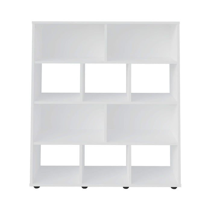 Bookcase Book 3466 Ten Niches  91*25*109Cm White  (Limited 3 Months Warranty)