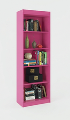 Bookcase Sapiranga 0187R-38 5 Shelves  W57*H177Cm Bright Pink  (Limited 3 Months Warranty)