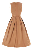 Helen Brown Cotton Sleeveless Midi Dress