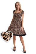 Claudia Brown Leopard Print Swing Dress
