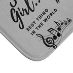 Brown Skin Girl Bath Mat — Inspirational African American Bathroom Rug