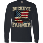 Buckeye Hog FarmerT-Shirt & Apparel Long Sleeve Black