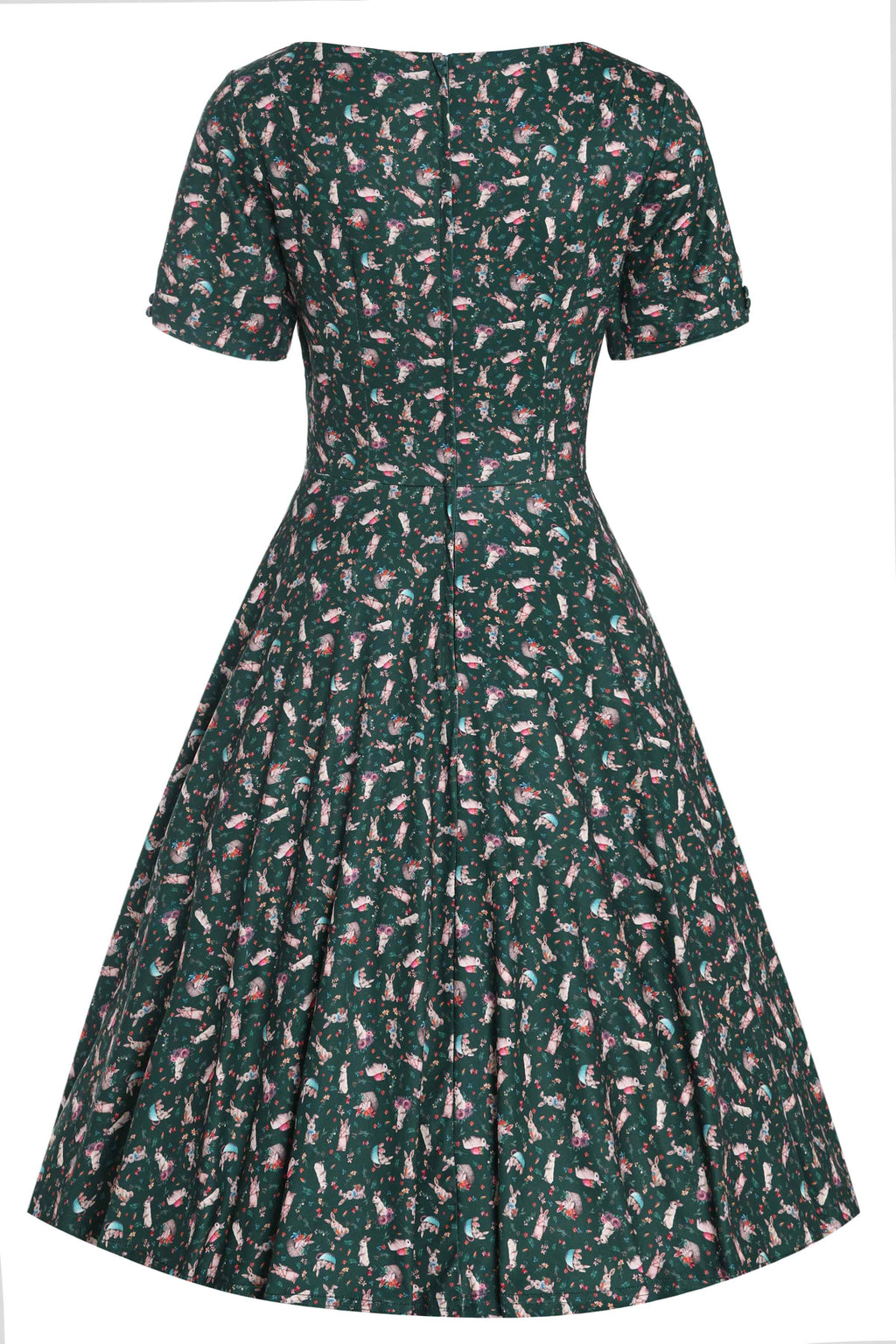 Brenda Bunny Green Flared Dress