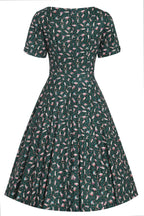 Brenda Bunny Green Flared Dress