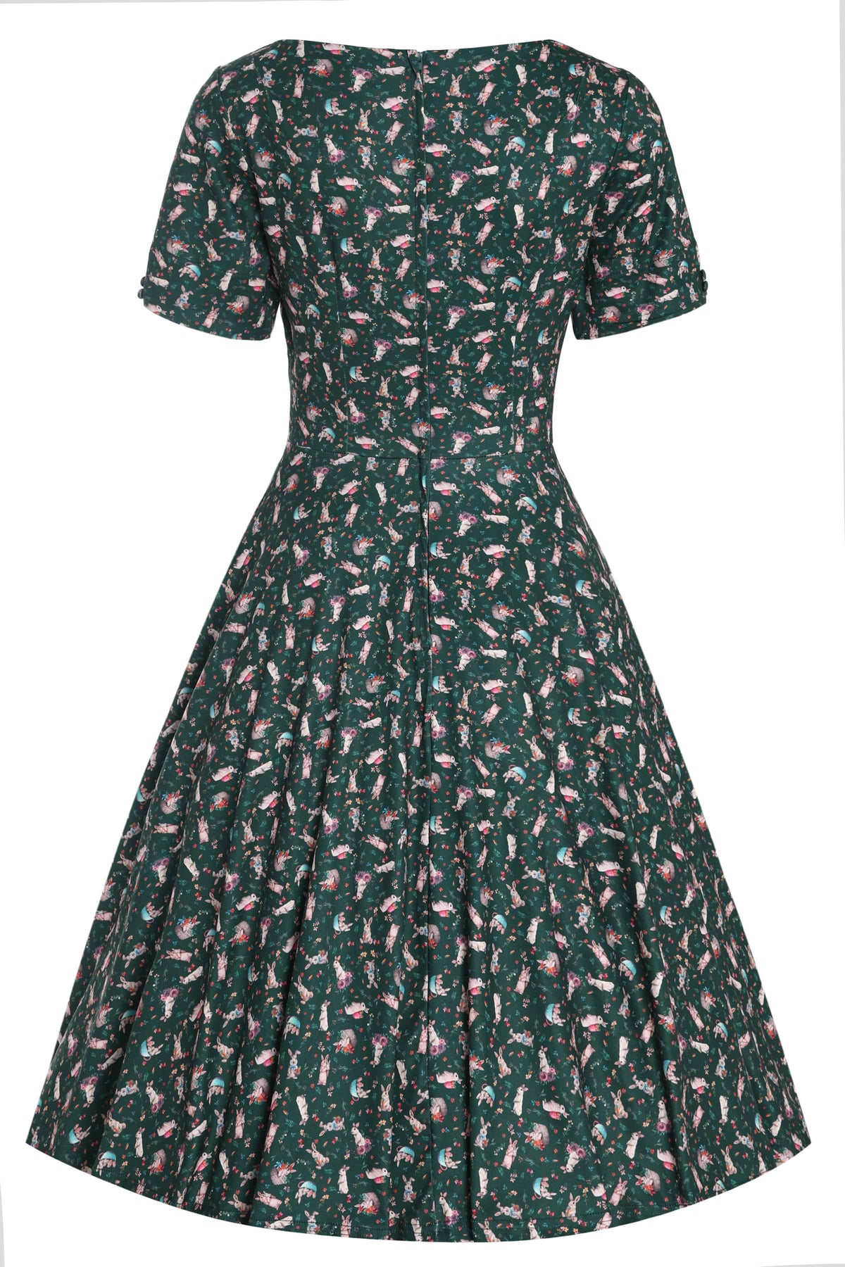 Brenda Bunny Green Flared Dress